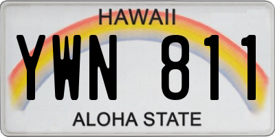 HI license plate YWN811