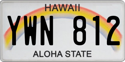 HI license plate YWN812