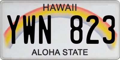 HI license plate YWN823