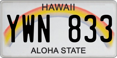 HI license plate YWN833