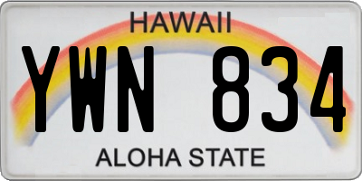 HI license plate YWN834