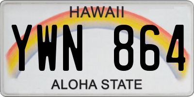 HI license plate YWN864