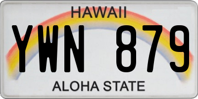 HI license plate YWN879