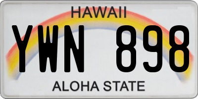 HI license plate YWN898