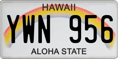 HI license plate YWN956