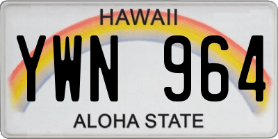 HI license plate YWN964