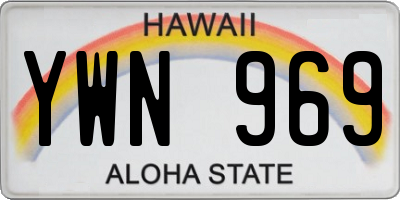 HI license plate YWN969