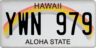 HI license plate YWN979