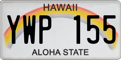 HI license plate YWP155