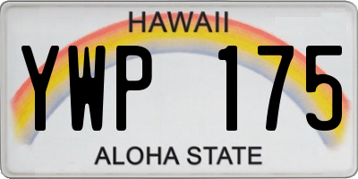 HI license plate YWP175