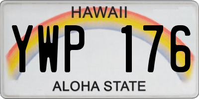 HI license plate YWP176