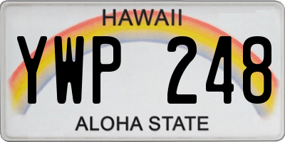 HI license plate YWP248