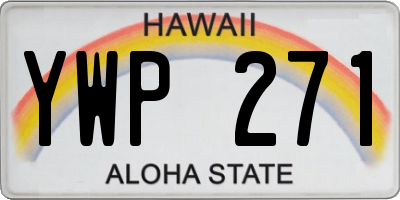 HI license plate YWP271