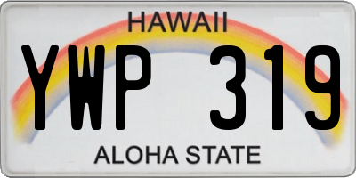 HI license plate YWP319
