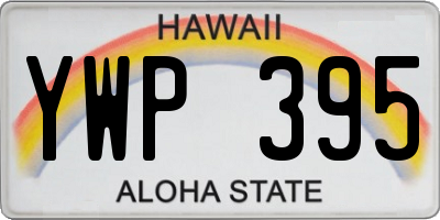 HI license plate YWP395