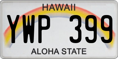 HI license plate YWP399