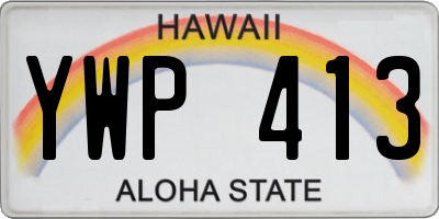 HI license plate YWP413