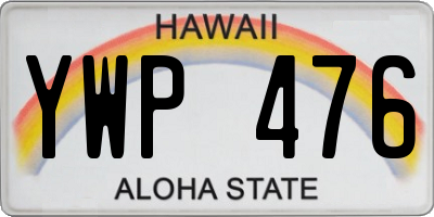 HI license plate YWP476