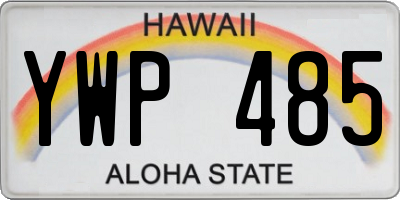 HI license plate YWP485