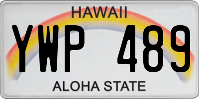 HI license plate YWP489