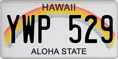 HI license plate YWP529