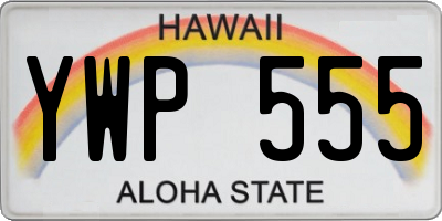 HI license plate YWP555