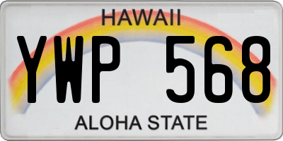 HI license plate YWP568