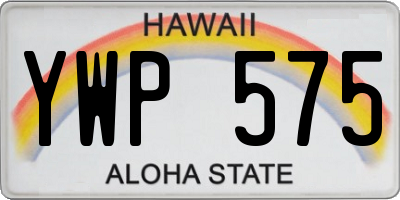 HI license plate YWP575