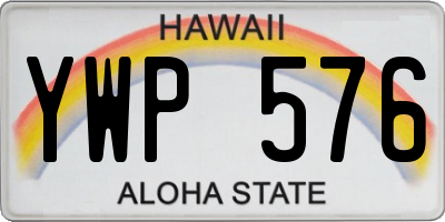 HI license plate YWP576