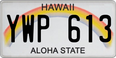 HI license plate YWP613