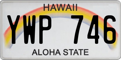 HI license plate YWP746
