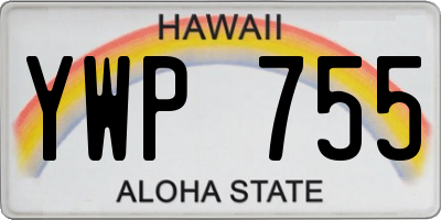 HI license plate YWP755