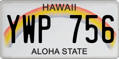 HI license plate YWP756