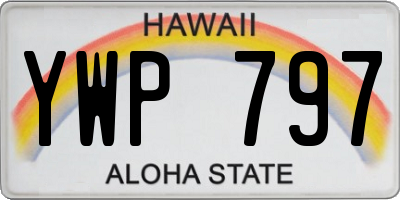 HI license plate YWP797