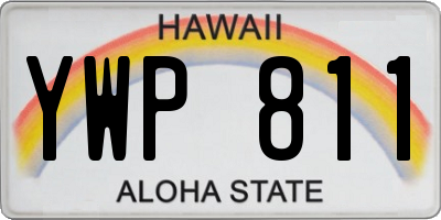 HI license plate YWP811
