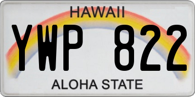 HI license plate YWP822