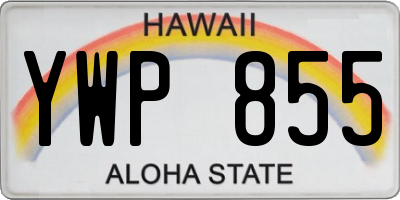 HI license plate YWP855