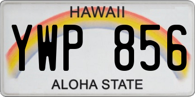 HI license plate YWP856