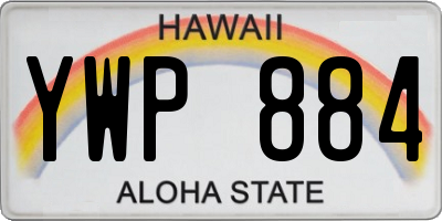 HI license plate YWP884