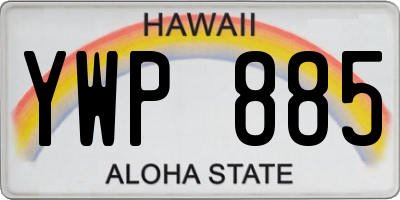 HI license plate YWP885