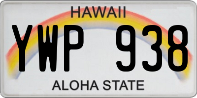 HI license plate YWP938