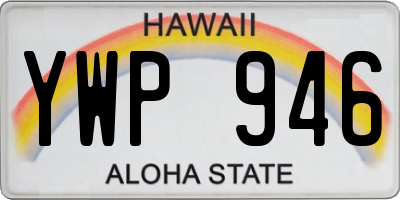 HI license plate YWP946