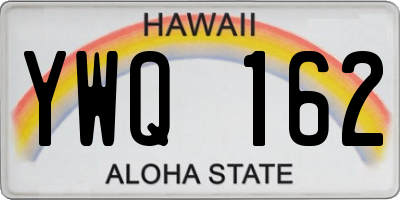 HI license plate YWQ162