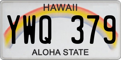 HI license plate YWQ379