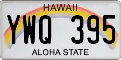 HI license plate YWQ395