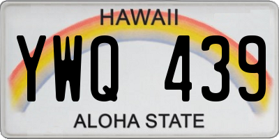 HI license plate YWQ439