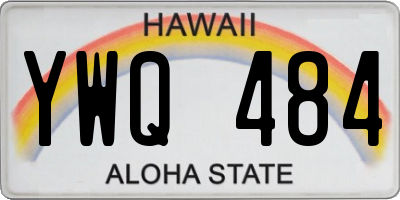 HI license plate YWQ484