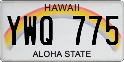 HI license plate YWQ775