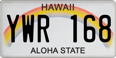 HI license plate YWR168
