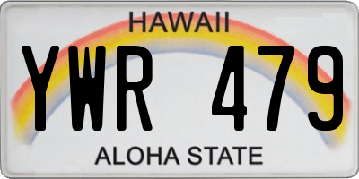 HI license plate YWR479